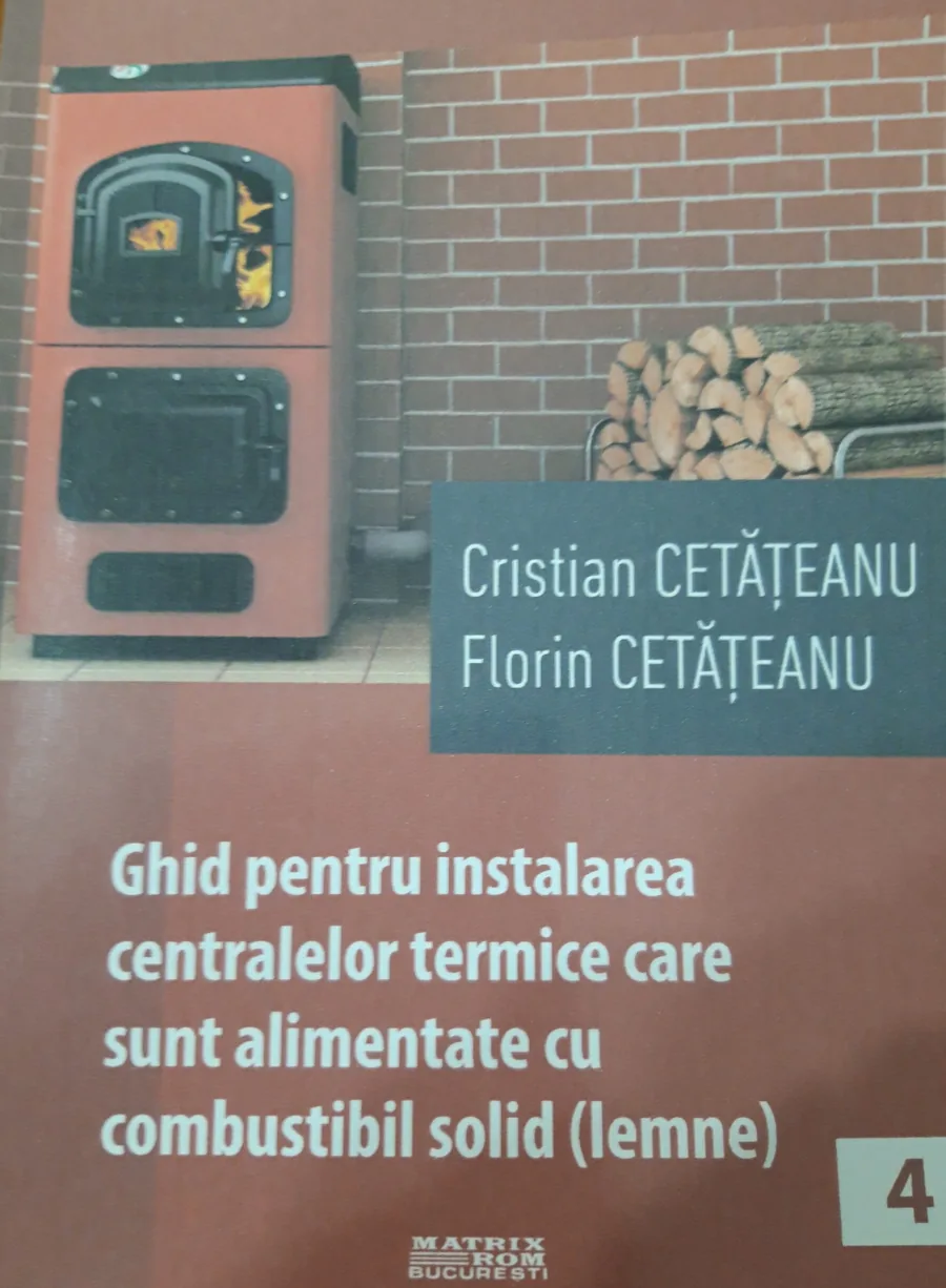 Coperta cărții „Ghid pentru instalarea centralelor termice care sunt alimentate cu combustibil solid (lemne)”