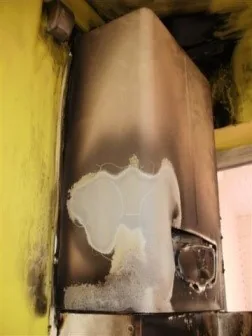 Foto 1 - Centrala afectată de incendiu